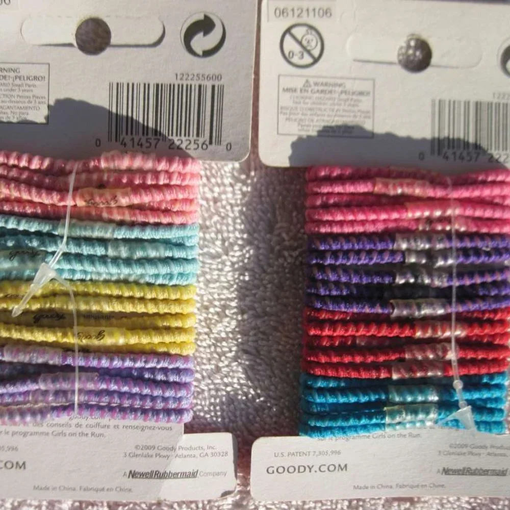 20 Goody Ouchless Stay Put Ponytailer Hair Bands No Metal Elastics Pastel Colors